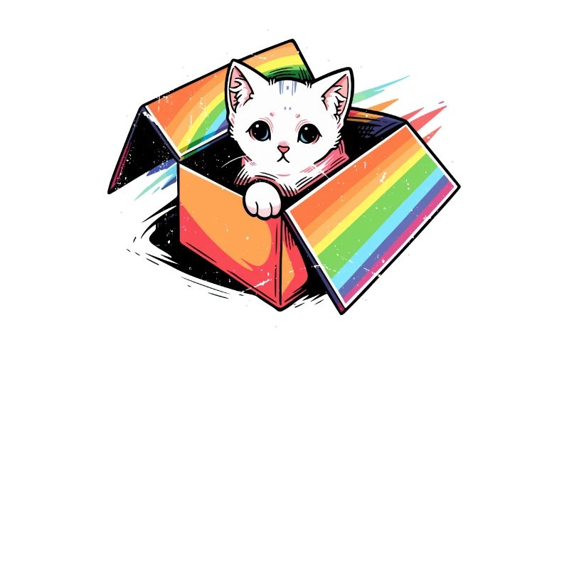 Mignon chat Pet Lover Rainbow LGBT Community Pride