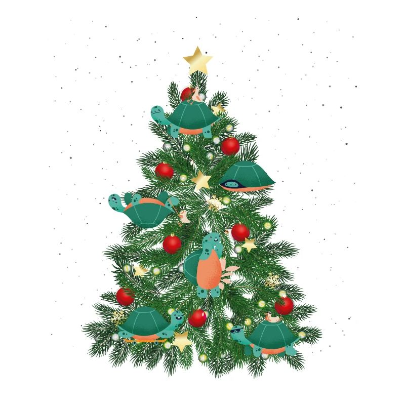 Sea Turtle Tortoise Christmas Tree