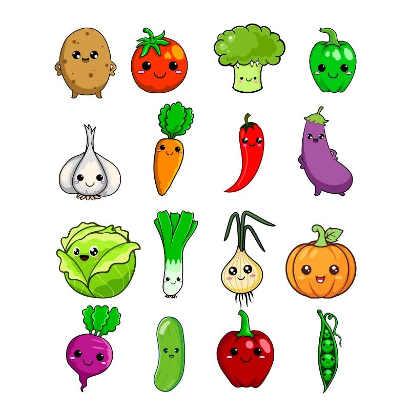 Kawaii vegetables