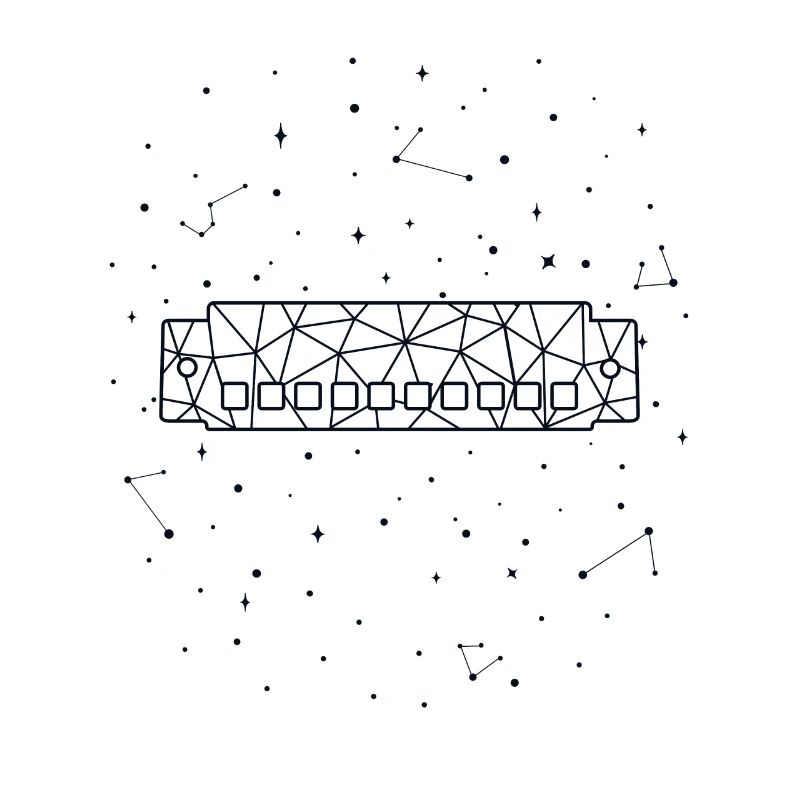 Sternbild Mundharmonika Konstellation Harmonicist