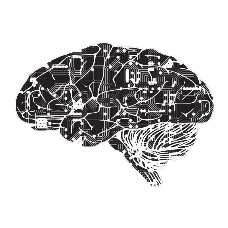 Brain circuit logo design