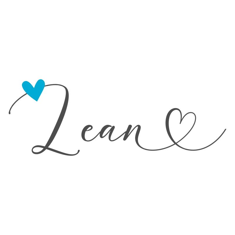 Lean Name First Name Calligraphy Heart