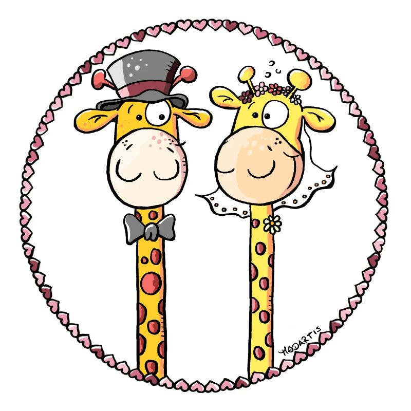 Giraffes Wedding
