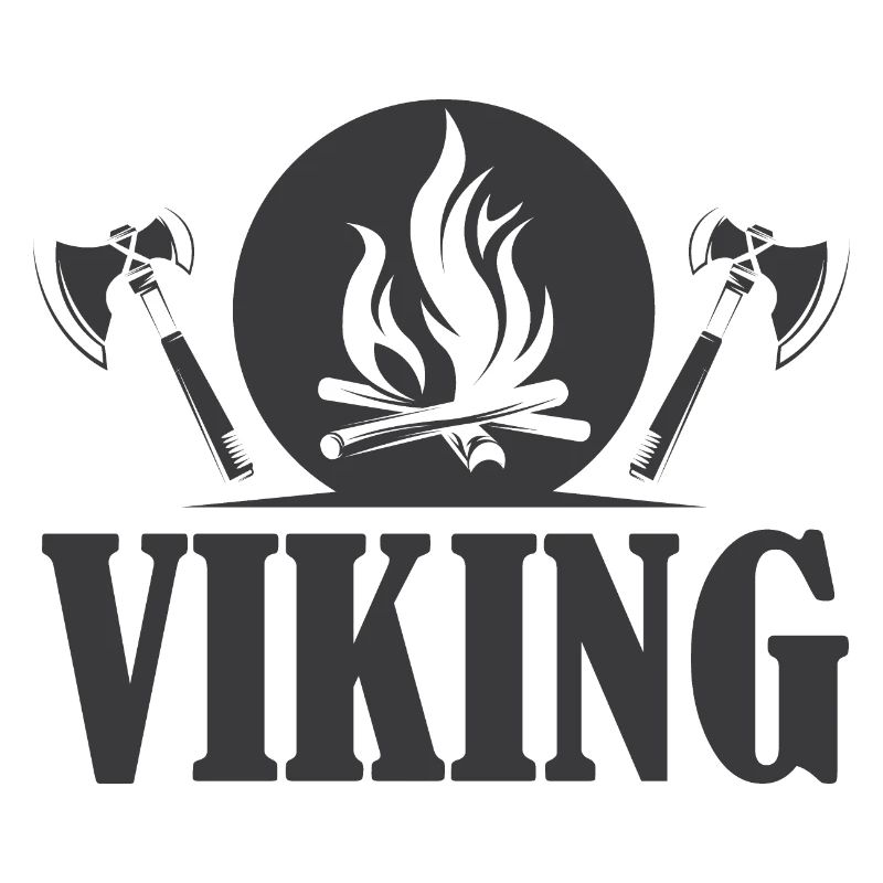 viking wikinger Symbol Axt Symbol Feuer Grafik