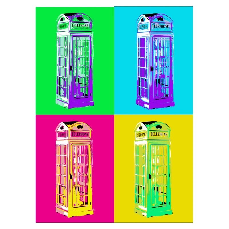 Multicolored Pop Art Phone Booth