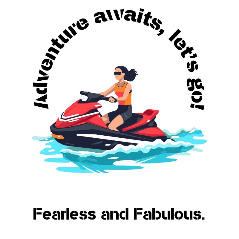 Lebendiges Jetski-Abenteuer-Design