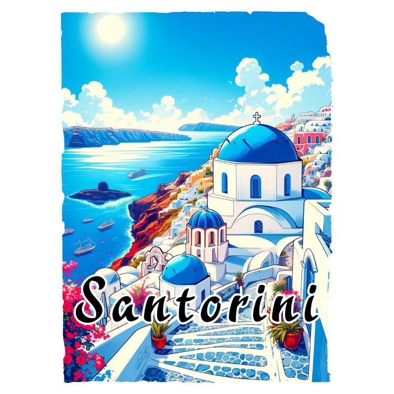 Grèce, souvenirs, vacances, Santorin