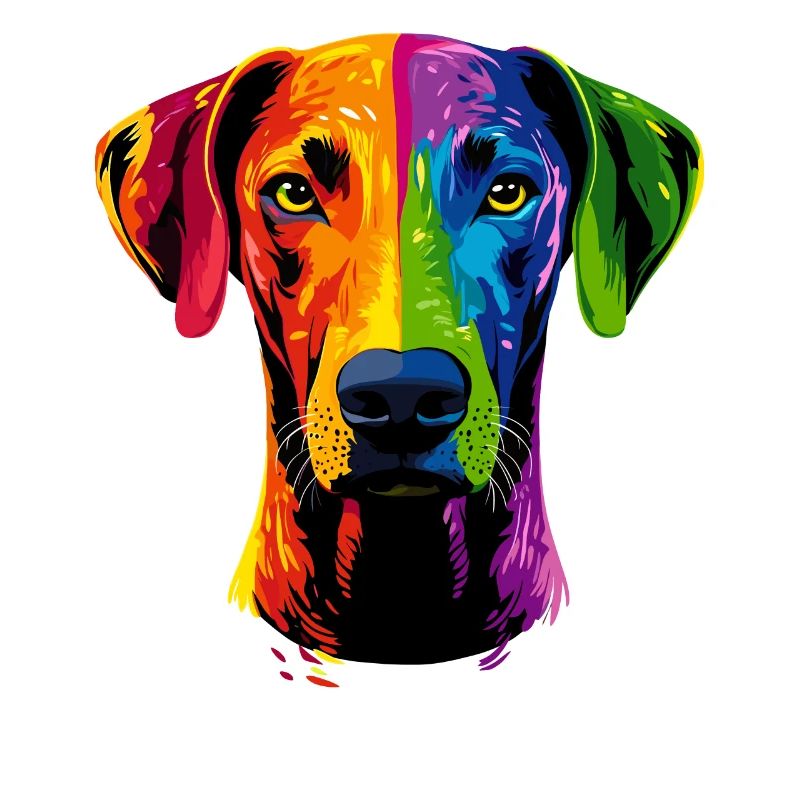 Rhodesian Ridgeback Popart Regenbogen Bunt Hunde