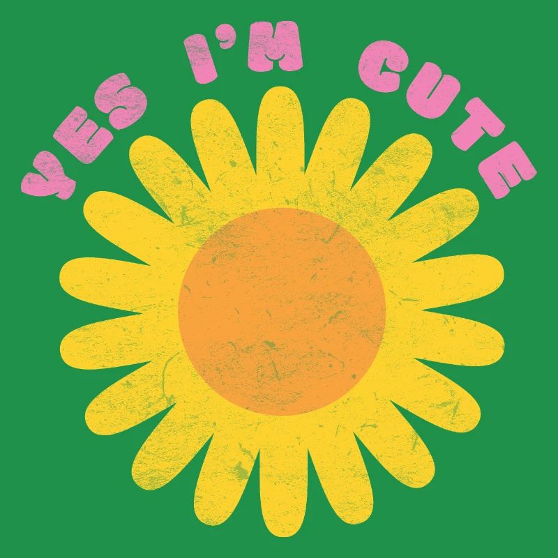 , je suis mignon - Conception de fleurs d’été pour enfants