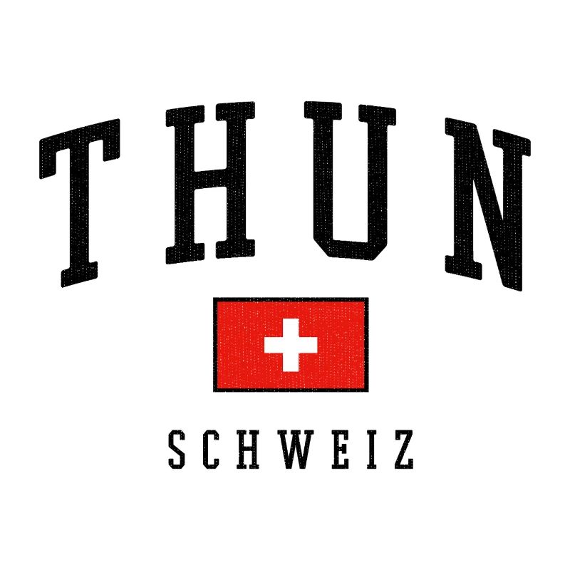 Thun Schweiz Design mit Flagge