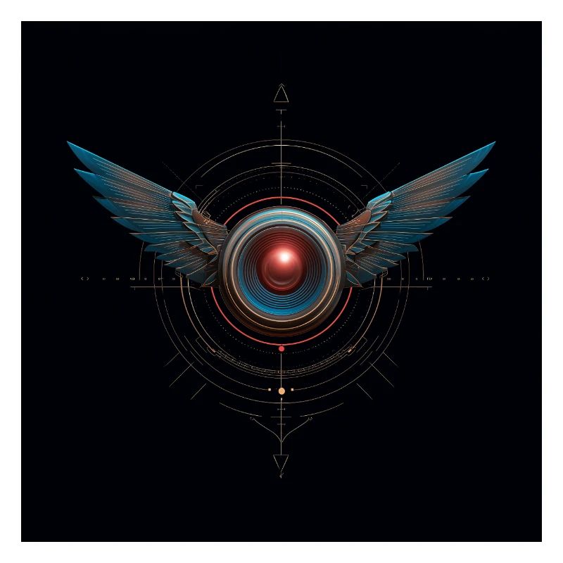 Futuristic Winged Emblem – Techno Vision