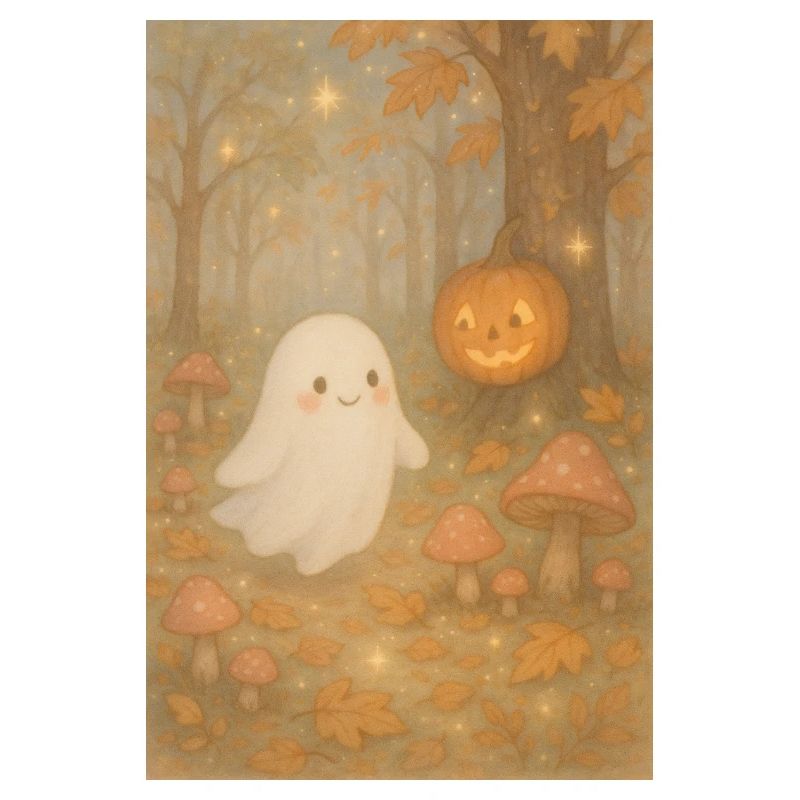 Halloween Herbst Geist im Wald