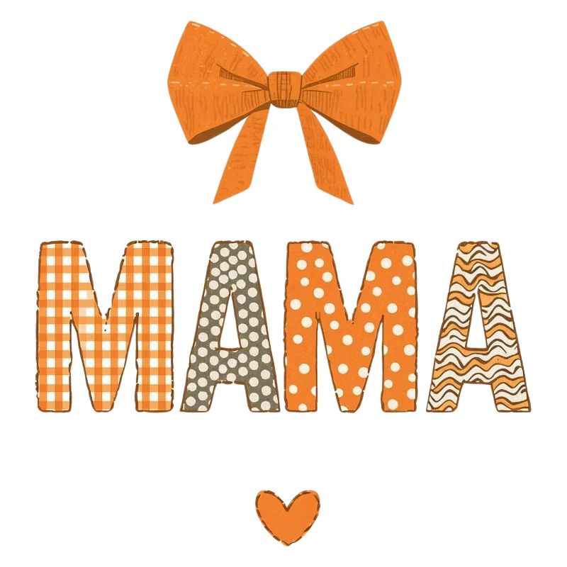 Orange Mom Patchwork Muster