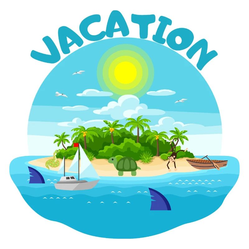 Tropical island idyll beach design
