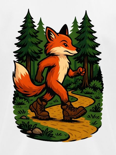 Wandernder Fuchs im Wald