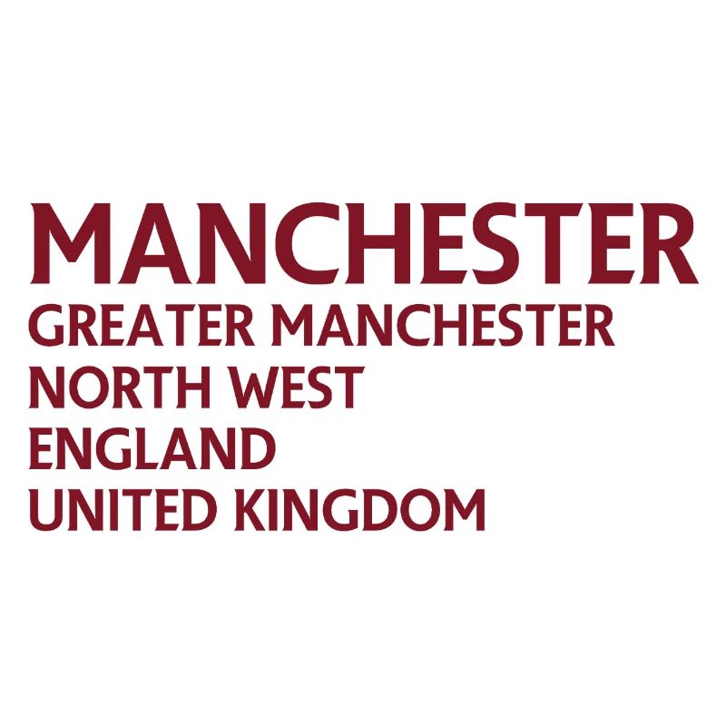 Manchester Name Stack Typografie