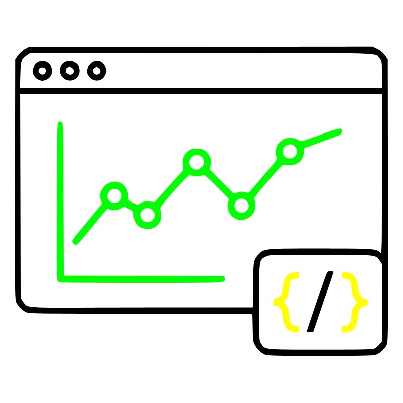 Web Analyse Chart Coding Browser Vektor