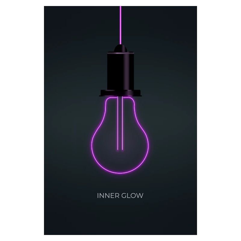 Inner Glow Neon Light Bulb Poster