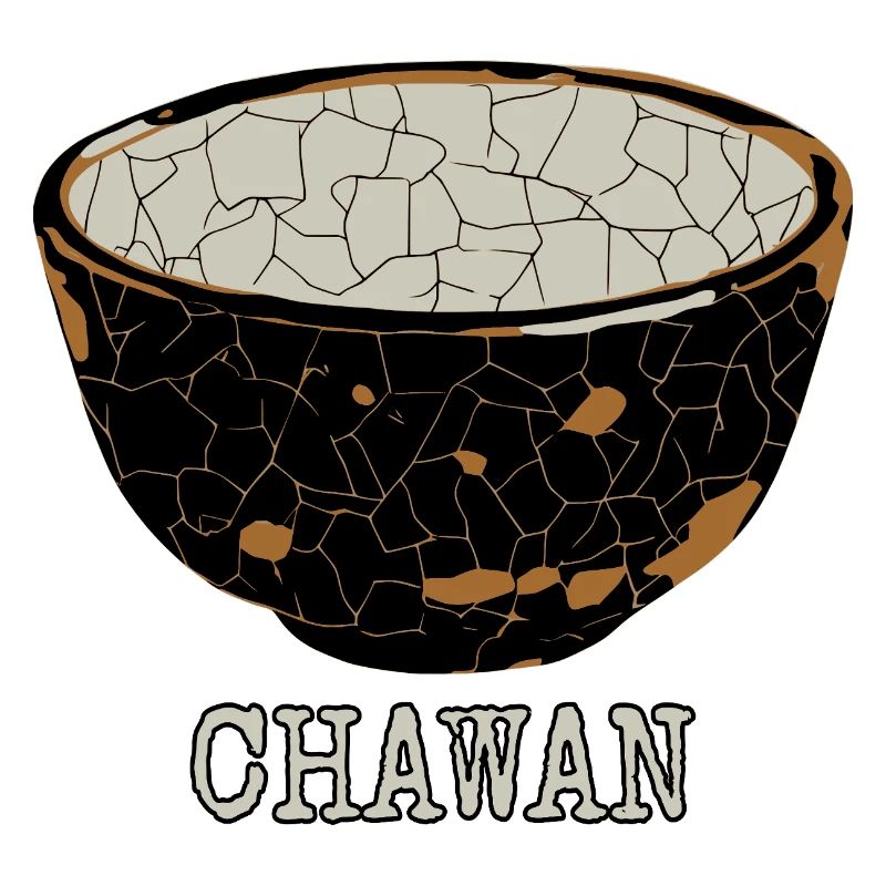 Zerbrochene Chawan-Teeschale