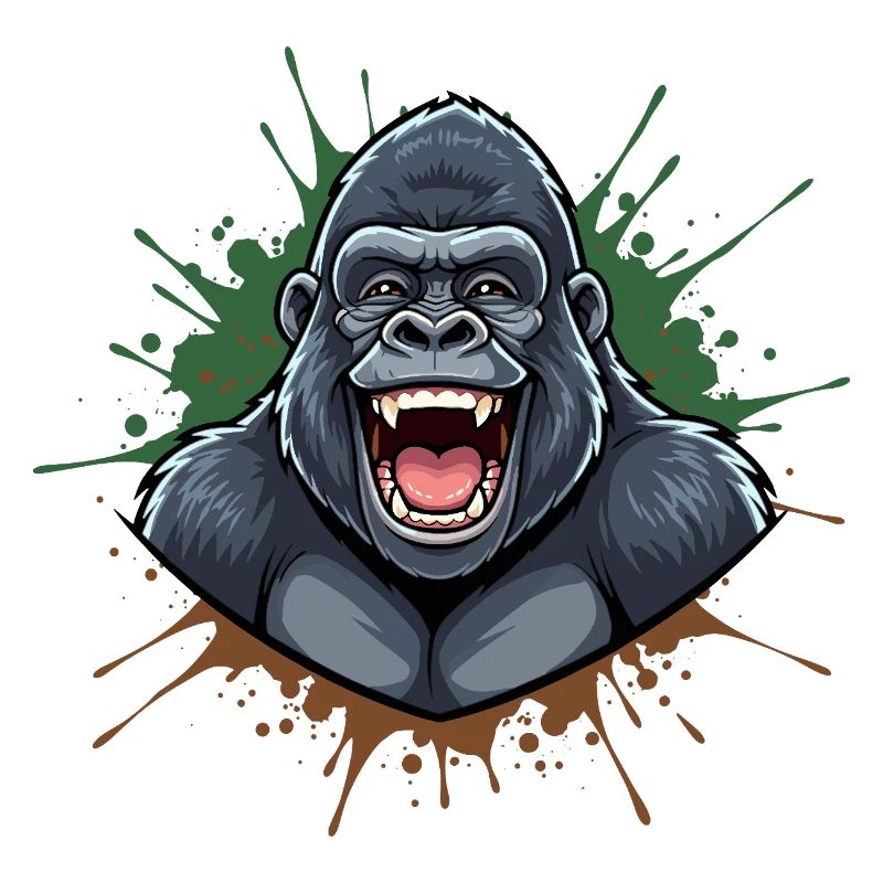 Conception de graffiti de Gorille Rieur