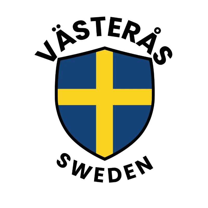 Swedish Flag Shield Emblem