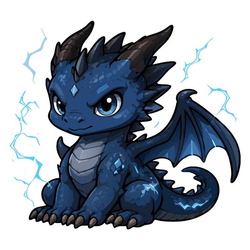 Blau Blitzdrache