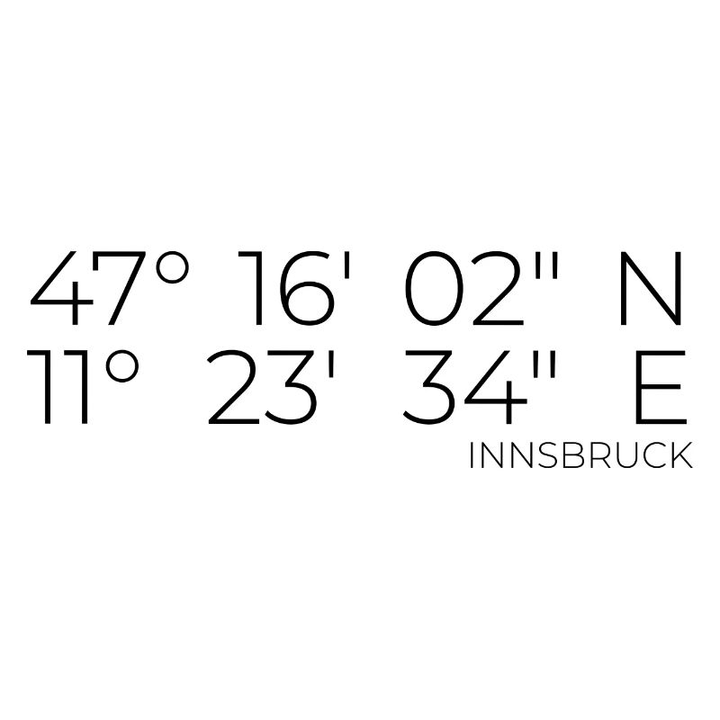 Coordinates Innsbruck, Austria