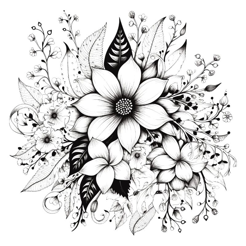 Floral pattern dark