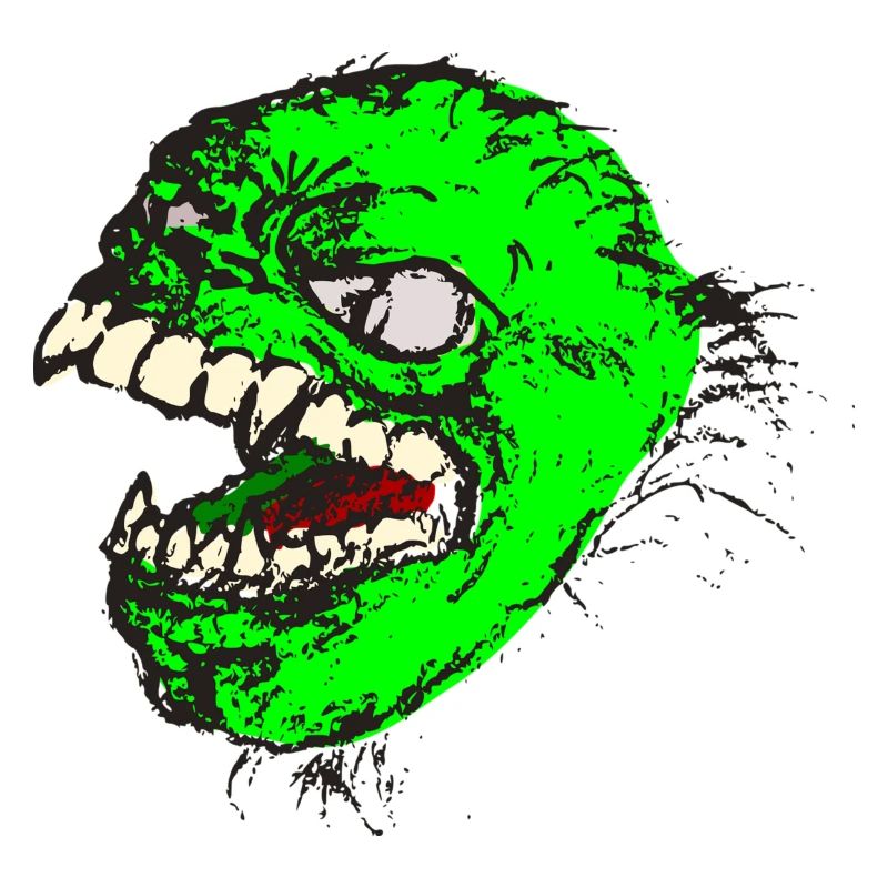 Green monster has sharp teeth