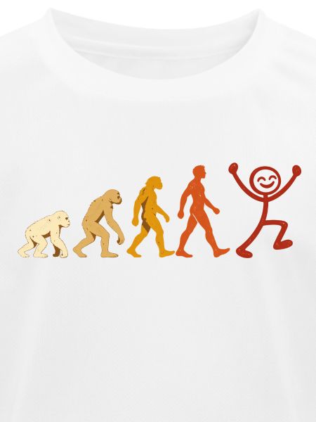 Evolution Mensch Freude Retro Design