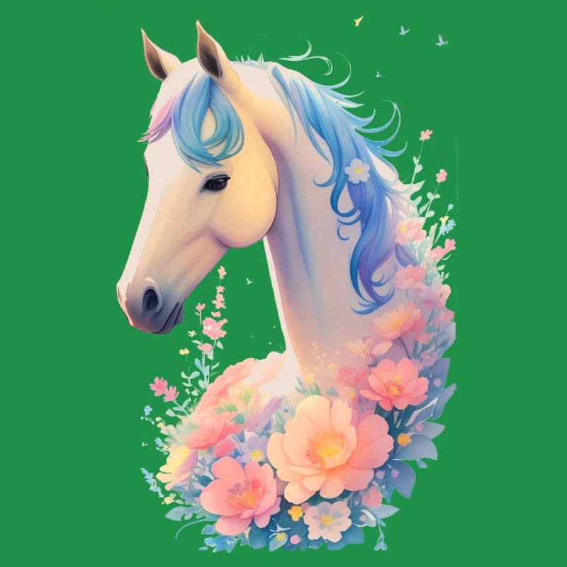 Cheval fleur