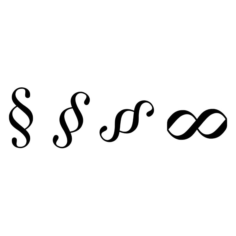 Design Paragraph fallend ins Infinity Zeichen