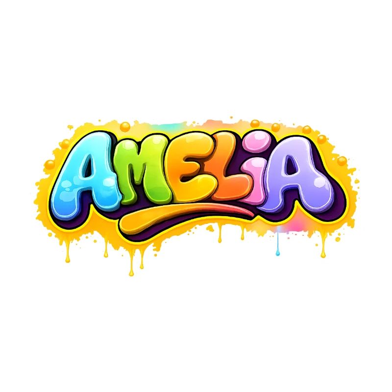 Graffiti Amelia Name Geschenk Ideal Druckbare Su