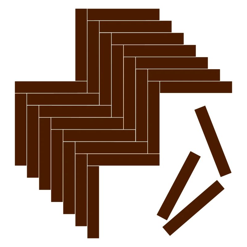 parquet in a herringbone pattern