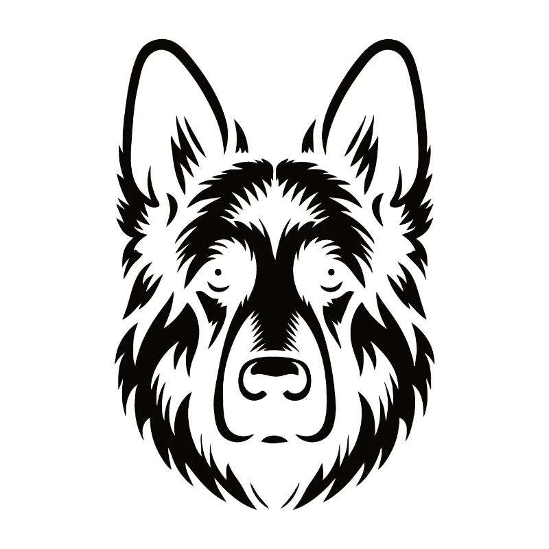German Shepherd silhouette design