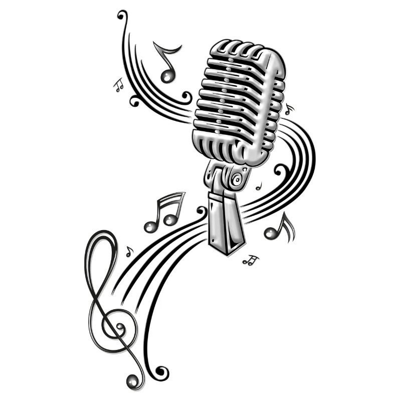 Microphone Microphone Micro Clé de musique