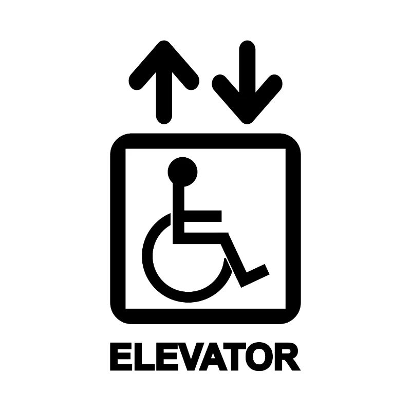 Disabled People Elevator Sign