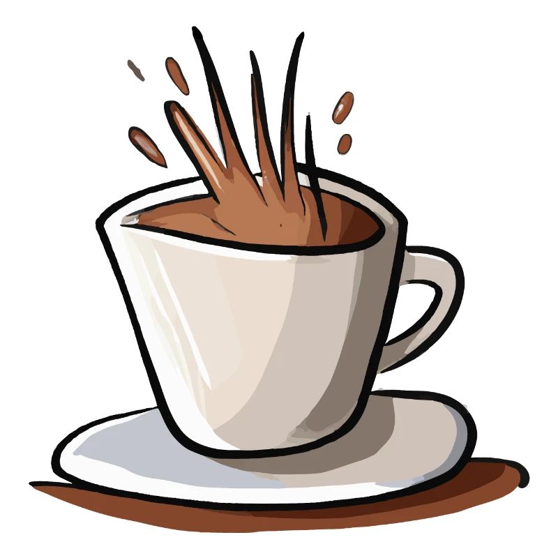 Coffee Illustration Gift Idea for Coffee Drinkers