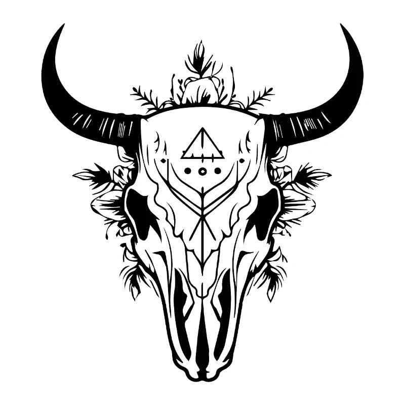 Kuh Schädel Boho