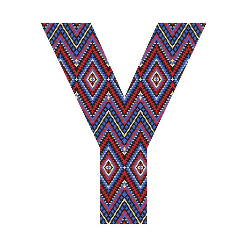 Monogram Letter Y- geometric pattern
