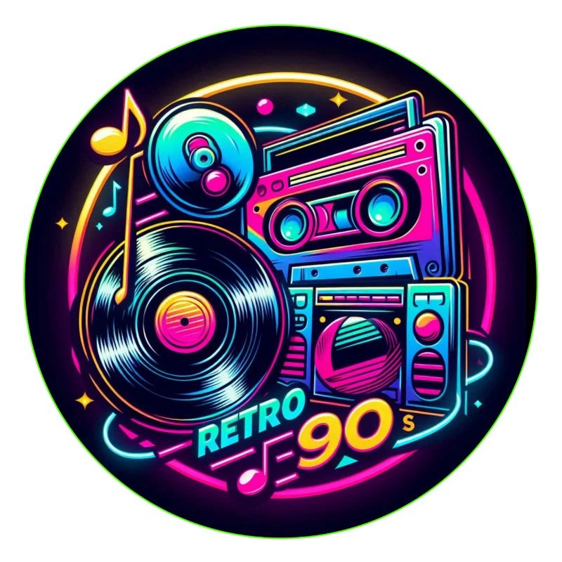 Retro 90s Logo