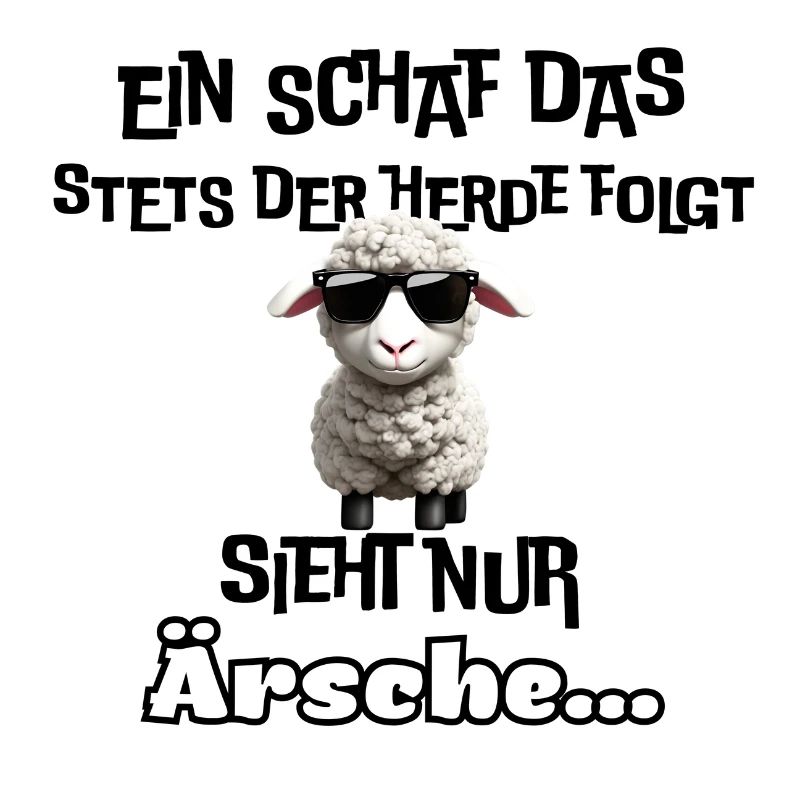 cooles Schaf mit Statement