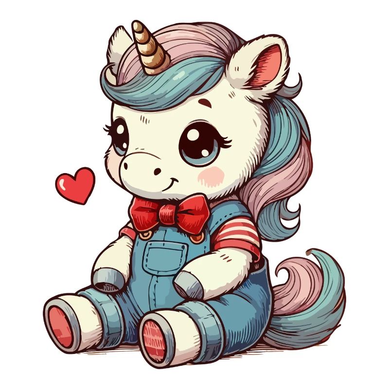 Unicorn with pastel mane