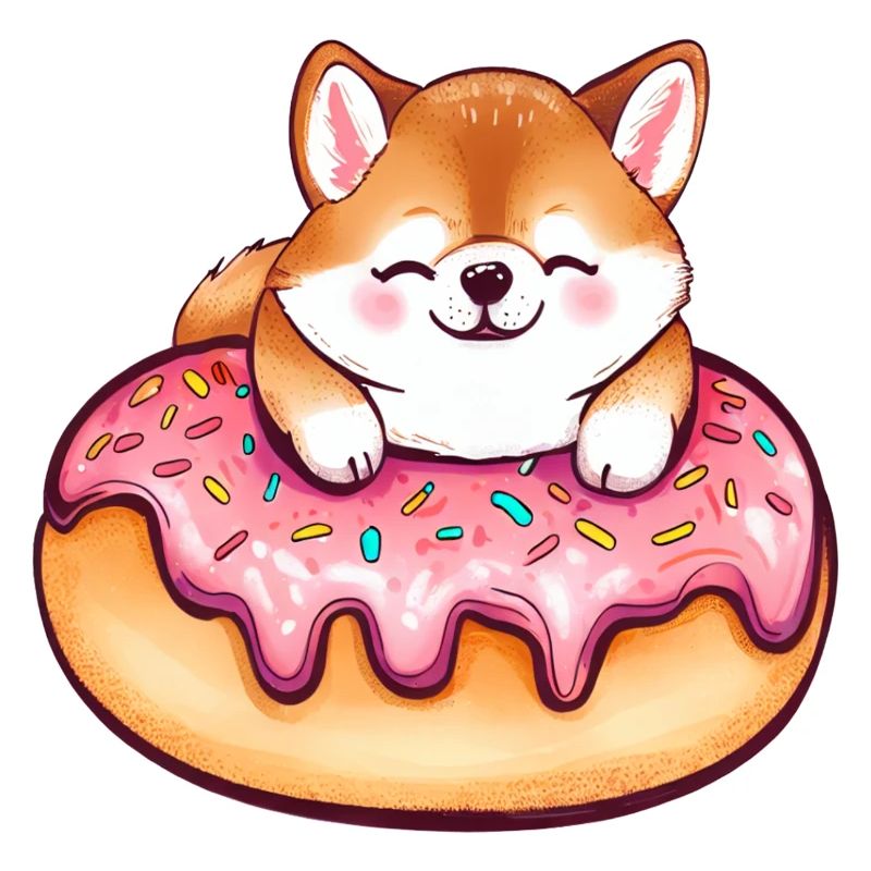Le doux délice de beignets géant de Shiba Inu