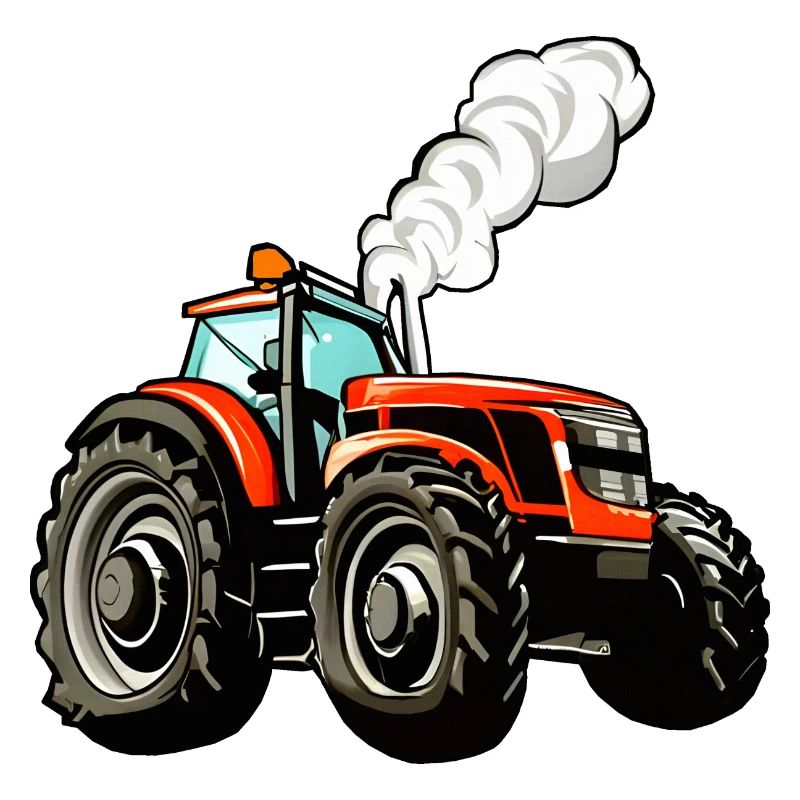 Traktor starker Qualm