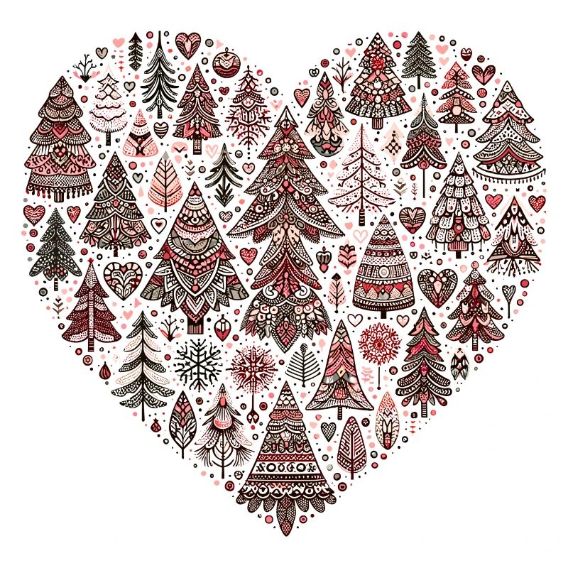 Herz der Bäume im Boho-Stil