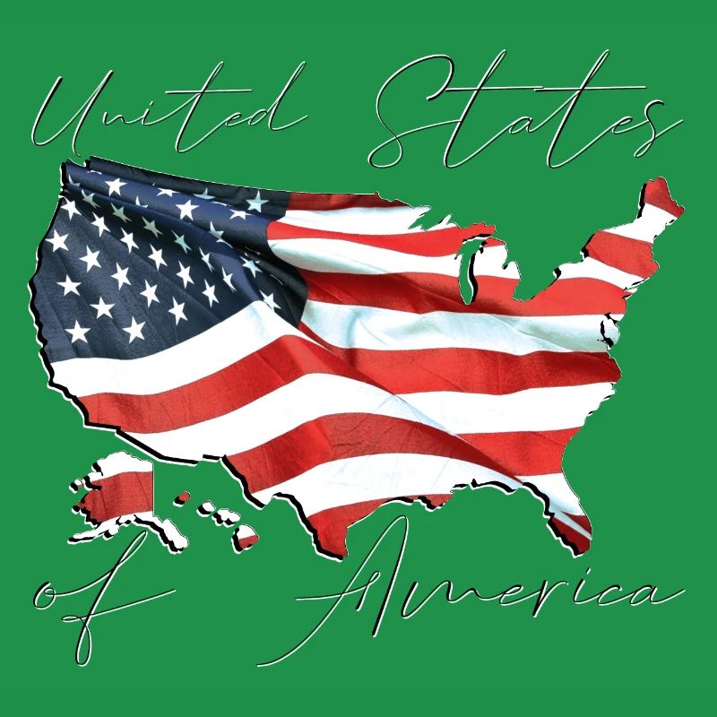 États-Unis | Drapeau réel | Flag Map Script