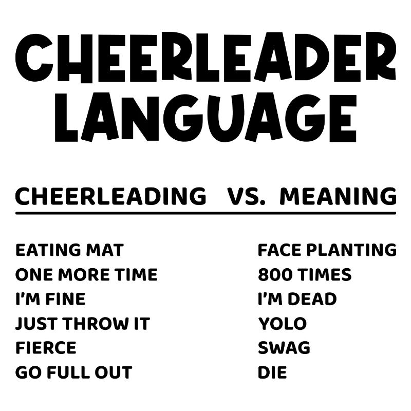 Cheerleader Language Cheerleading Cheerdance Danci