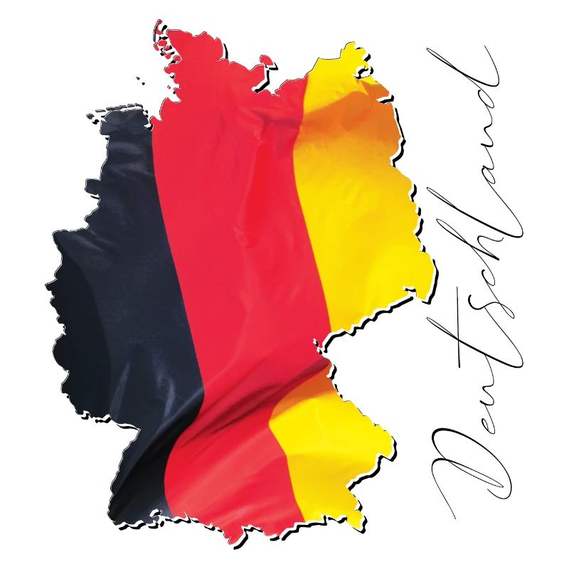 Germany flag in the Germany map DE