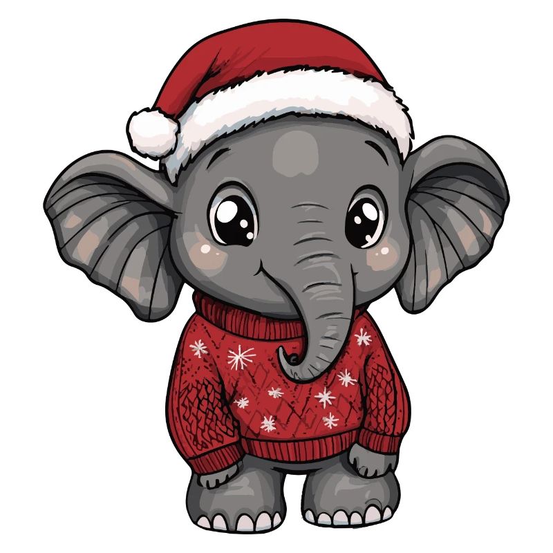 Elefant Weihnachten Comic